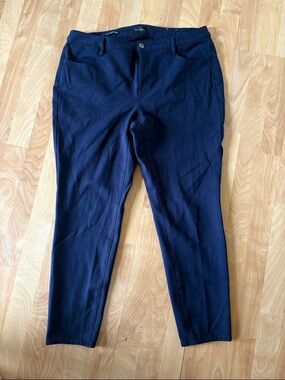 Talbots Deep Navy Stretch Slim Pants 16